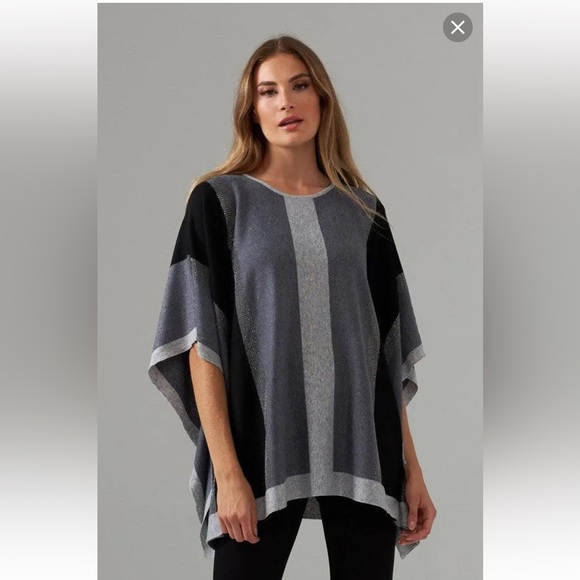 Joseph Ribkoff Cape Sweater with embellishment. - Picture 1 of 6